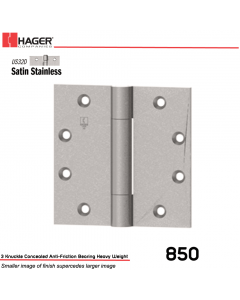 Hager 850 5 x 4.5 US32D Full Mortise Hinge Stock No 002723