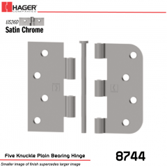 Hager 8744 US26D Full Mortise Hinge Stock No 036148