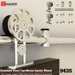 Hager 9435 Top Mount Spoke Wheel Barn Door Stock No 183642