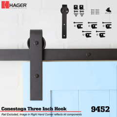 Hager 9452 Conestoga 3" Hook Stock No 188467