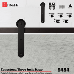 Hager 9454 Conestoga 3" Strap Stock No 188469