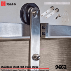 Hager 9462 Face Mount Stick Barn Door Stock No 183684