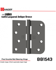 Hager 1543 US10R Full Mortise Hinge Stock No 036980