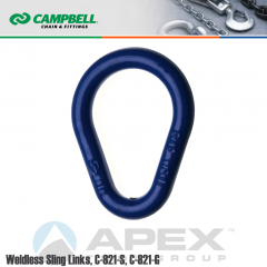 Campbell #3625615 1 in. Weldless Sling Links - 10800 lb WLL - Carbon Steel - Painted Blue