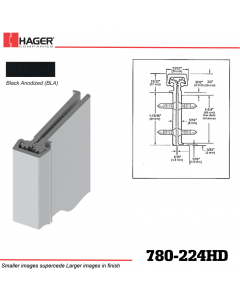 Hager 780-224HD BLA Concealed Leaf Hinge Stock No 183992