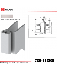 Hager 780-113HD CLR Concealed Leaf Hinge Stock No 195103