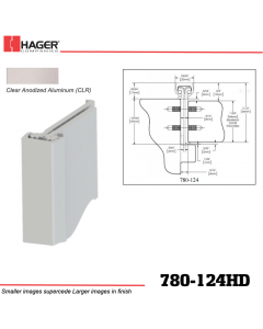 Hager 780-124HD CLR Concealed Leaf Hinge Stock No 183991