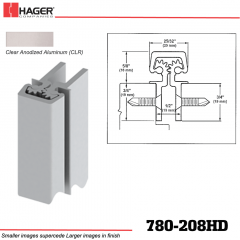 Hager 780-208HD CLR Concealed Leaf Hinge Stock No 195193