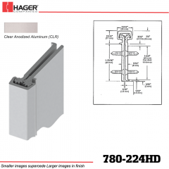 Hager 780-224HD CLR Concealed Leaf Hinge Stock No 003449