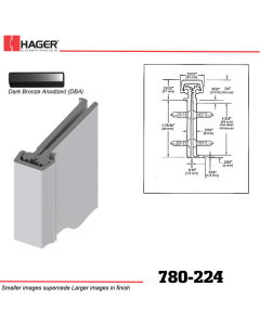 Hager 780-224 DBA Concealed Leaf Hinge Stock No 194840