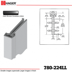 Hager 780-224LL DBA Concealed Leaf Hinge Stock No 195225