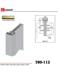 Hager 780-112 GLD Concealed Leaf Hinge Stock No 193934