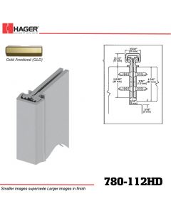 Hager 780-112HD GLD Concealed Leaf Hinge Stock No 166766