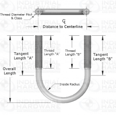 Custom U-Bolt: Round Bend