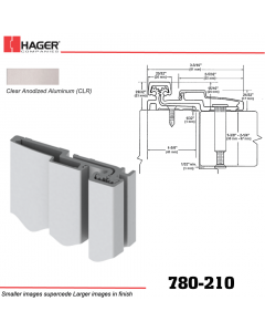 Hager 780-210 CLR Full Surface Leaf Hinge Stock No 063037