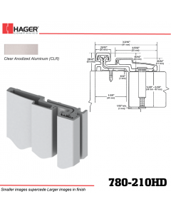 Hager 780-210HD CLR Full Surface Leaf Hinge Stock No 025722