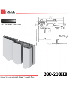 Hager 780-210HD DBA Full Surface Leaf Hinge Stock No 195200