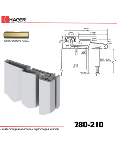 Hager 780-210 GLD Full Surface Leaf Hinge Stock No 122274