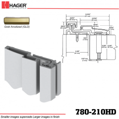 Hager 780-210HD GLD Full Surface Leaf Hinge Stock No 065972