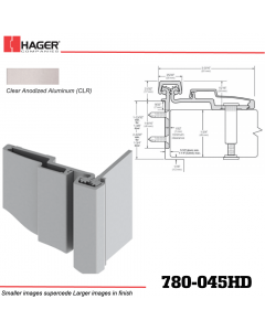 Hager 780-045HD CLR Half Surface Leaf Hinge Stock No 194938