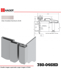 Hager 780-046HD CLR Half Surface Leaf Hinge Stock No 194949