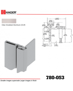 Hager 780-053 CLR Half Surface Leaf Hinge Stock No 194993