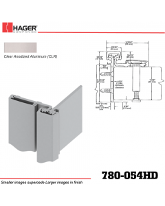 Hager 780-054HD CLR Half Surface Leaf Hinge Stock No 195052