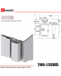 Hager 780-155HD CLR Half Surface Leaf Hinge Stock No 195119