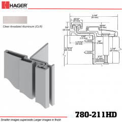 Hager 780-211HD CLR Half Surface Leaf Hinge Stock No 195208