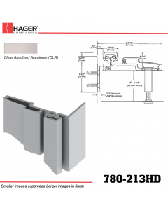 Hager 780-213HD CLR Half Surface Leaf Hinge Stock No 195219