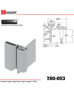 Hager 780-053 DBA Half Surface Leaf Hinge Stock No 194994