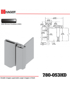 Hager 780-053HD DBA Half Surface Leaf Hinge Stock No 195003