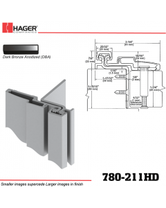 Hager 780-211HD DBA Half Surface Leaf Hinge Stock No 195205