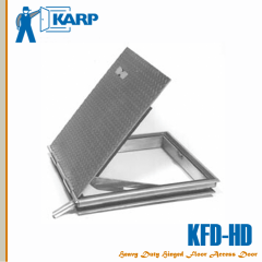 Karp KFD-HD 36" x 36" Hinged Floor Access Door Non-Watertight Spring Assist with Ilco Rim Cylinder With Night Latch