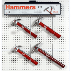 Plumb #PF3 Display: Hickory Handle Curve Claw and Rip Claw Hammers