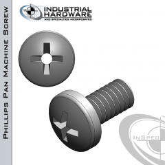 Stainless Phillips Pan Head Vented Machine Screw: 2-56 x 1/4