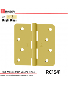 Hager 1541 US3 Full Mortise Hinge Stock No 033004