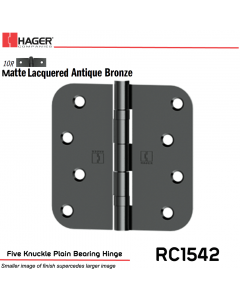 Hager 1542 US10R Full Mortise Hinge Stock No 036910