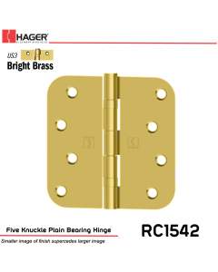 Hager 1542 US3 Full Mortise Hinge Stock No 033052