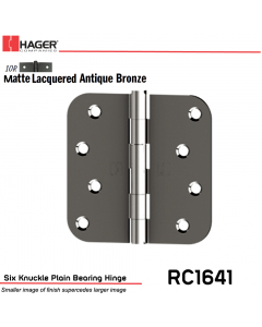 Hager 1641 US10R Full Mortise Hinge Stock No 042115