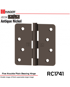 Hager 1741 US15A Full Mortise Hinge Stock No 030689