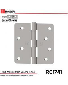 Hager 1741 US26D Full Mortise Hinge Stock No 032859