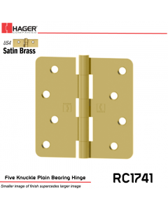 Hager 1741 US4 Full Mortise Hinge Stock No 029681