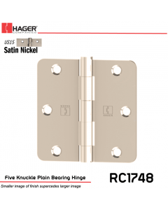 Hager 1748 US15 Full Mortise Hinge Stock No 016936