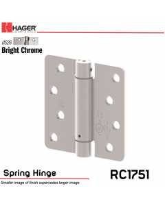 Hager 1751 US26 Full Mortise Hinge Stock No 170228