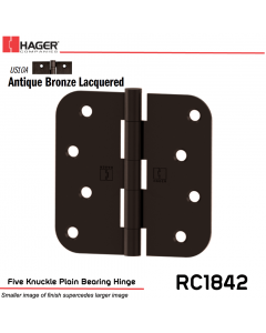 Hager 1842 US10A Full Mortise Hinge Stock No 033309