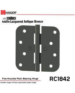 Hager 1842 US10R Full Mortise Hinge Stock No 042013