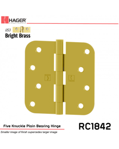 Hager 1842 US3 Full Mortise Hinge Stock No 033569