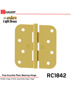 Hager 1842 US3LB Full Mortise Hinge Stock No 029847