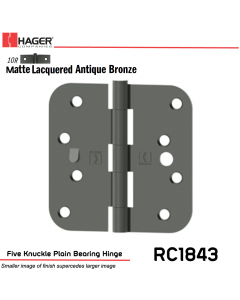 Hager 1843 US10R Full Mortise Hinge Stock No 042014